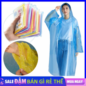 Áo Mưa Nilong Chống Thấm Dùng Một Lần Tiện Dụng Cho Người Lớn Và Trẻ Em - Áo Đi Mưa Kín Người