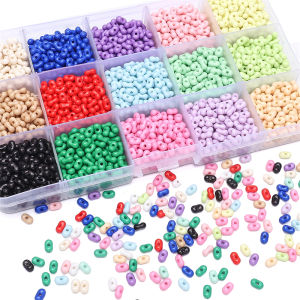105ชิ้นอะคริลิค4X6มม. ลูกปัดถั่วลิสงสีสันสดใสลูกปัดหลวมสำหรับทำเครื่องประดับทำสร้อยคอ DIY สร้อยข้อมือต่างหูเครื่องประดับ