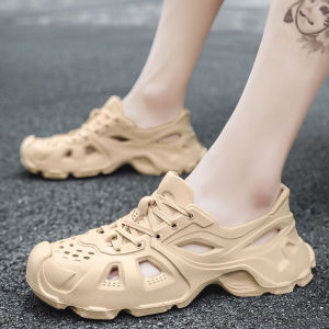 Paris Shoelace Hole Shoes Ins Super Hot Summer Thick Sole Sneaker Wading Shoes Cut Out Sandals Vcruan Same Style