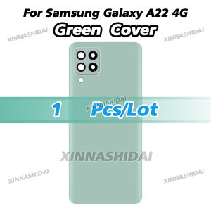 For Samsung Galaxy A22 4G Housing Middle Frame Chassis Battery Back Cover Shell Lid Case Rear Back Panel Camera Glass Sim Slot
