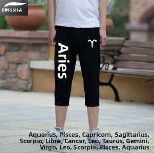 DINGSHA | Zodiac Constellation Prints China Style Casual Shorts