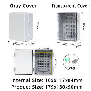 IP66 Electrical Plastic Enclosure ABS Power Junction Box Outdoor Waterproof Distribution Box for Electric Instrument Project