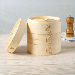 Handmade Bamboo Steamer Set Household