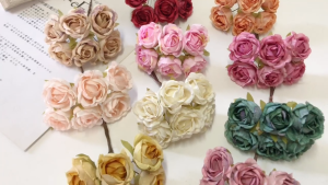 1 Bunch 6 Heads Artificial Roses Flower Bouquet Home Room Decoration Fake Flowers Valentines Day Gift Party Wedding Decoration Simulation Rose Plants