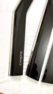 Vè Chắn Mưa Chỉ Inox Xe KIA Carens 2023-24 Mẫu Chỉ Inox Cao Cấp Bộ 04 Thanh Vè Cao Cấp Sẵn Keo Dán 3M