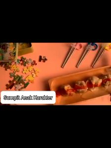 (BISA COD) PROMO Sumpit Anak Karakter Lucu / Alat Bantu Latihan Belajar Makan Bayi Balita Batita Motif Gambar Kartun / Training ChopsticK / Food Grade