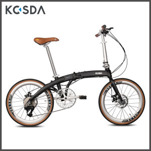 KOSDA 22 Inch Aluminum Alloy Portable Folding Bicycle Womens Style Child Carrier Adult Bike Lightweight Travel Friendly