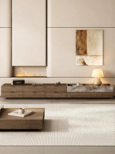 Modern Luxury Italian Stone Storage TV Stand Customizable