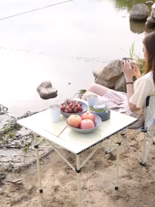 High-Strength Folding Camping Table – Portable Outdoor Alloy Table for Travel Adventure Waterproof