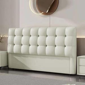 Luxurious Leather Soft-Bound Bed Headboard Single Purchase Bedroom Furniture Backrest Panel Floor-Mounted Dual Person Capacity