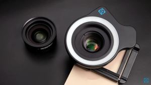 apexel | APEXEL 10-20X Zoom Macro Lens HD Micro Phone Camera Lenses with LED Fill Light for iPhone Samsung All Smartphones Eyelash Macro