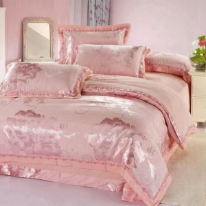 Elegant Wedding Style Pure Cotton Bed Sheet Set