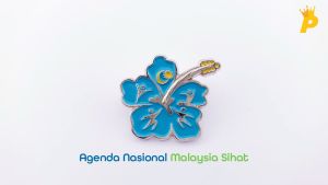 THE PIN EMPIRE Agenda Nasional Malaysia Sihat 2D Lapel Pin Collar Pin