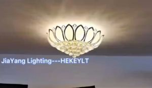 Đèn Mâm Pha Lê Ốp Trần Kích Thước Lớn Sang Trọng Hiện Đại Hiệu Ứng Cánh Sen Đổi Màu 3 Chế Độ Sáng Đẹp Mắt - Bảo Hành 5 Năm