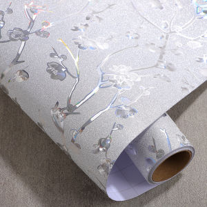 KEERMAN | 3D Silver Self-Adhesive Wall Decals for Entryway and Living Room