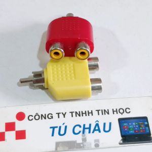 Đầu chia AV 1 ra 2 (1 đầu AV đực ra 2 AV Cái Đoạn ngắn) / Giá bán 2 Cái