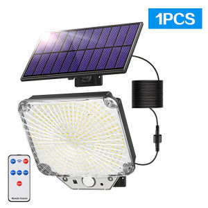344 LED Solar Lights Outdoor Flood Lights with Remote Motion Sensor Lights with 3 Modes Solar Powered Security Lights for Wall