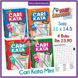Cari Kata Mini Hebat Mahir - Minda Cerdas Cari Kata Poket - Buku Hobbies untuk Kanak Kanak