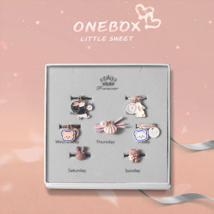 Sweet Shell Hair Ties Couple Set Girls Hair Accessories Gift Box Cute Elastic Hair Bands for Children Women Daily Use