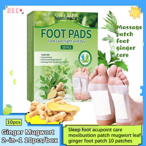Ginger foot patch moxibustion patch mugwort leaf massage patch 10PCS/box self-heating patch comfortable sleeping foot acupoint care