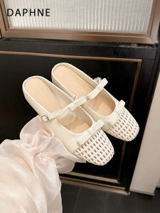 Daphne | French Style Peep Toe Hollow Out Internal Height Increasing Sandals