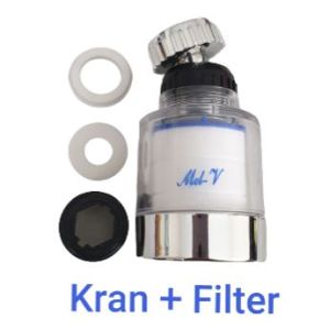 Water Filter Transparan 360 Sambungan Kran Air Saringan Purifier Keran Wastafel Dapur Kamar Mandi