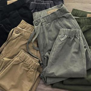 Big Sale Leak-Picking Tail Single Cut Label Big Brand Export Cut Label Pure Cotton Pants Mens Summer Thin Jogger Pants Casual Working Pants