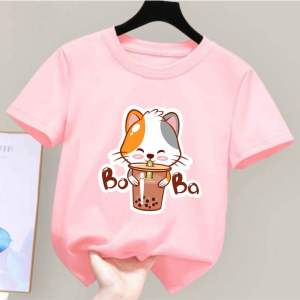 KAOS ANAK CEWEK COWOK BOBA ATASAN OBLONG PEREMPUAN LAKI LAKI