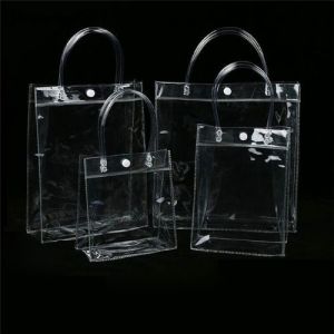 Clear Transparent Plastic Shoulder Handbag/Gift Bag/Tote Bag/Button Bag PVC [ABS]