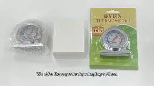 Freezer Thermometer Dial Oven/Refrigerator Thermometer Stainless Steel Seat Type Temperature Gauge