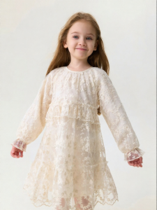 Marc&Janie | Fresh Floral Embroidered Tulle Girls Dress