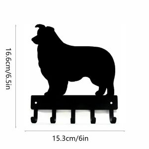 CIFbuy | CIFBUY Metal Border Collie Dog Wall Hooks Sturdy Iron Key Holder For Hallway Entryway Home Decoration Gift