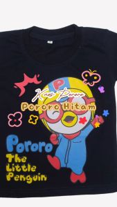 Kaos Katun Motif Pororo untuk Anak Usia 1-6 Tahun & Balita