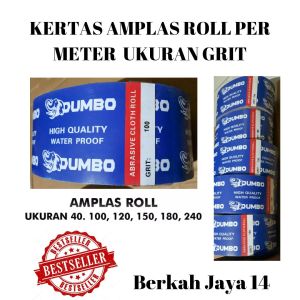 KERTAS AMPLAS ROLL HARGA PER METER MURAH BERKUALITAS UKURAN GRIT 40 / 100 / 120 / 150 / 180 / 240