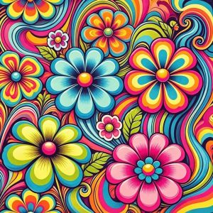 Kayou | Jigsaw Puzzle 500/1000 Pieces Colorful Flower Pattern Paper Puzzles Adult Present Portable Box for Family Games Educational Toys