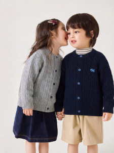 DUDUJIA | Áo Sweater Knit Phong Cách Học Thuật 100% Cotton