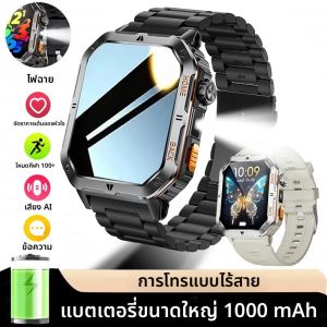 นาฬิกาสมาร์ทวอทช์สำหรับเล่นกีฬากลางแจ้ง แบตเตอรี่ใหม่ 1000mAh หน้าจอ HD 2.01 นิ้ว ไฟฉาย LED บลูทูธ โทรออกได้ สำหรับผู้ชายและผู้หญิง
