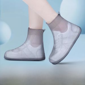 Thickened Silicone Shoe Covers Waterproof Non-Slip for Men And Women Rain Boots High Tube Height Outdoor Use in Rainy Days