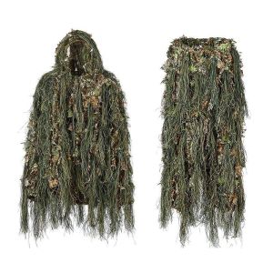 Geely Clothing Woodland 3D Bionic Leaf Camouflage Clothing Ghillie Suit for Hunting Camo Suits