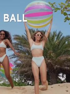 INTEX--Inflatable Ball Playing Water Ball R Glossy Panel Inflatable Beach Ball /Glossy Panel Inflatable Ball Playing Water Ball (51cm)