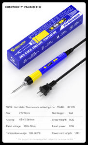 MECHANIC 90W Anti-static Thermostatic Electric Soldering Iron Digital Display Fast Heating 180-500°C Adjustable For Phone Repair