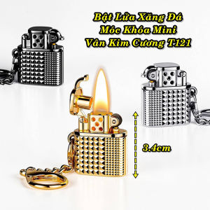 Bật Lửa Xăng Đá Vân Kim Cương Mini Fullbox - Xài Xăng
