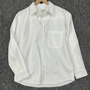 Export Mens Clothing Fall and Winter American Retro Pure Color Dark Grain Long Sleeve Underwear Blouse Fashion Brand Workwear Cotton Shirt Coat