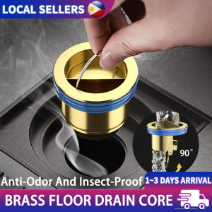 Brass Floor Drain Core Anti-Odor Anti-Insect Sewer Valve Fast Drainage Bathroom Durable Easy Installation Heavy Duty