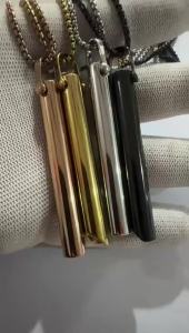 Stainless Steel Whistle Necklace for Anxiety Relief Anti Vaping Mindfulness Tool Quit Smoking Stress Reduction Breathing Aid