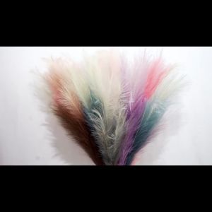 12 buah Campuran Warna Gradien Rumput Pampas Buatan Buket Pernikahan Vas Dekorasi DIY Dekorasi Meja Kafe