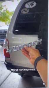 Chữ Nổi 4Runner Dán Sau Xe Toyota 4Runner - Tem Chữ 4Runner Dán Đuôi Xe Toyota 4Runner