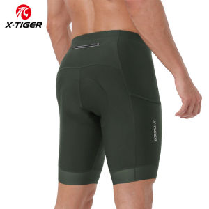 X-TIGER Premium Road Bike Shorts With 5D Gel Pads Mens Cycling Shorts With Zippered Pockets Breathable Outdoor Cycling Gear