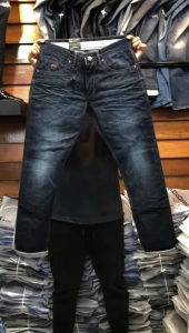 Lecaso Denim Jeans Slim Straight Premium - Celana Panjang Jeans Pria Distro Washing Snow - Celana Panjang Pria Non Strecht Cringkel Garment - Celana Panjang Denim Kasual Pria Reguler
