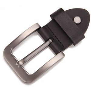Mens Vintage Leather Belt Retro Square Alloy Pin Buckle Waist Strap Classic Casual Jeans Belt for Men Adjustable Fashion Belt for Daily & Business Wear